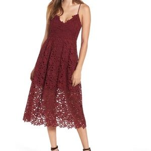 ASTR the Label A-Line Midi Lace Dress